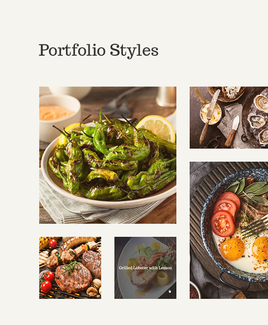 Mantelit - Food Delivery & Restaurant WordPress Theme - Portfolio Styles | Cmsmasters studio
