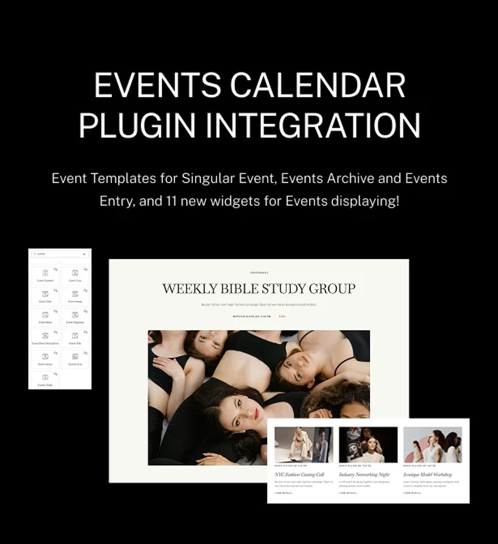 Iconique - Fashion Model Agency WordPress Theme - Events Calendar Plugin Integration | CMSMasters studio