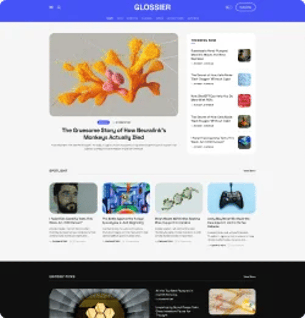 Glossier - News & Viral Magazine WordPress Theme - Tech Demo | Cmsmasters studio
