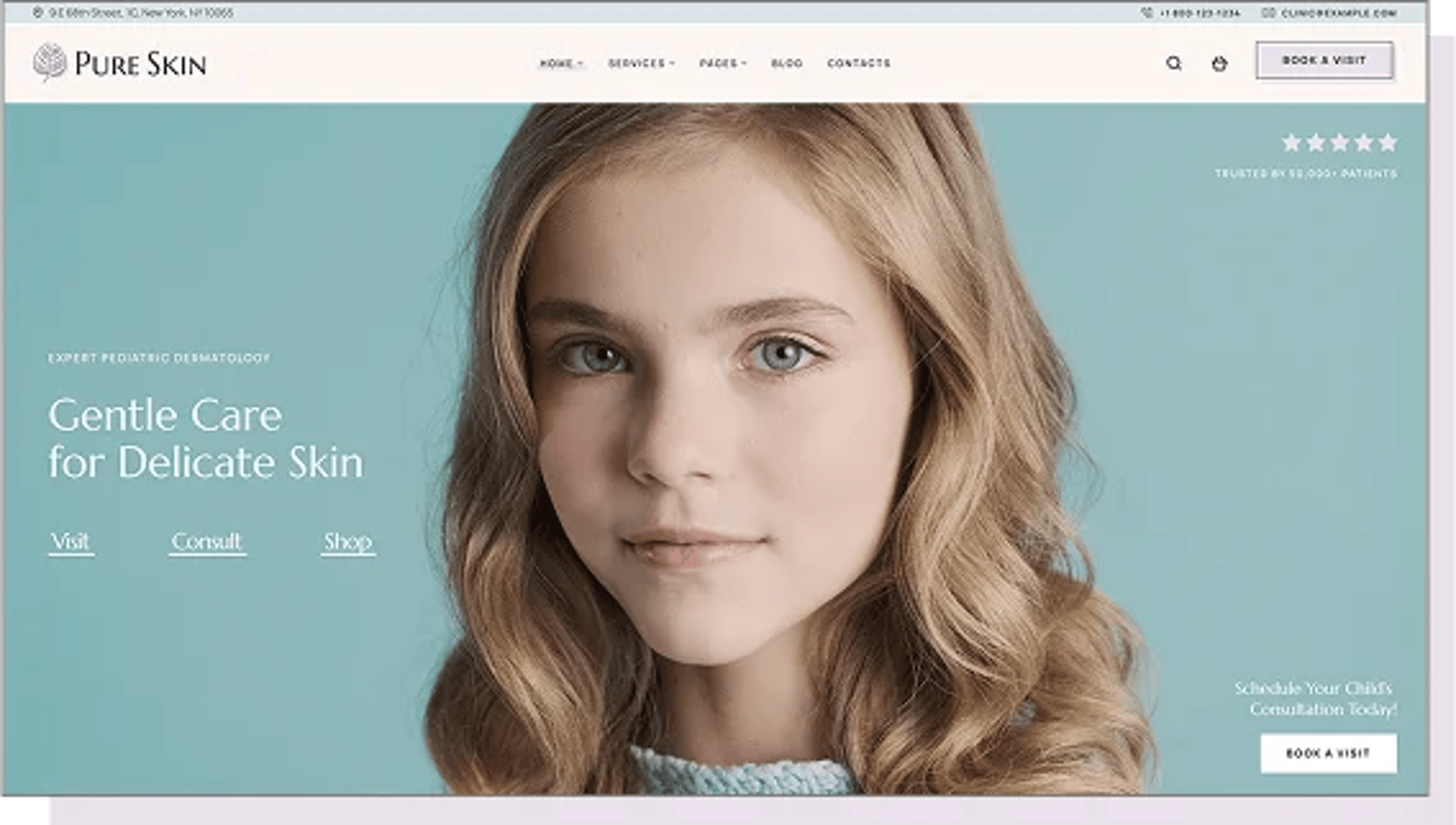 Pure Skin - Dermatology Clinic & Cosmetology WordPress Theme - Pediatric Dermatology | CMSMasters studio