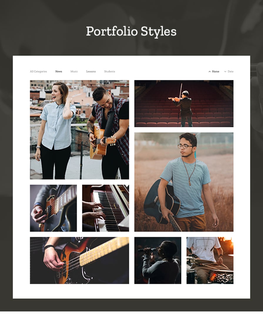 Solfeggio - Music School Theme - Portfolio Styles