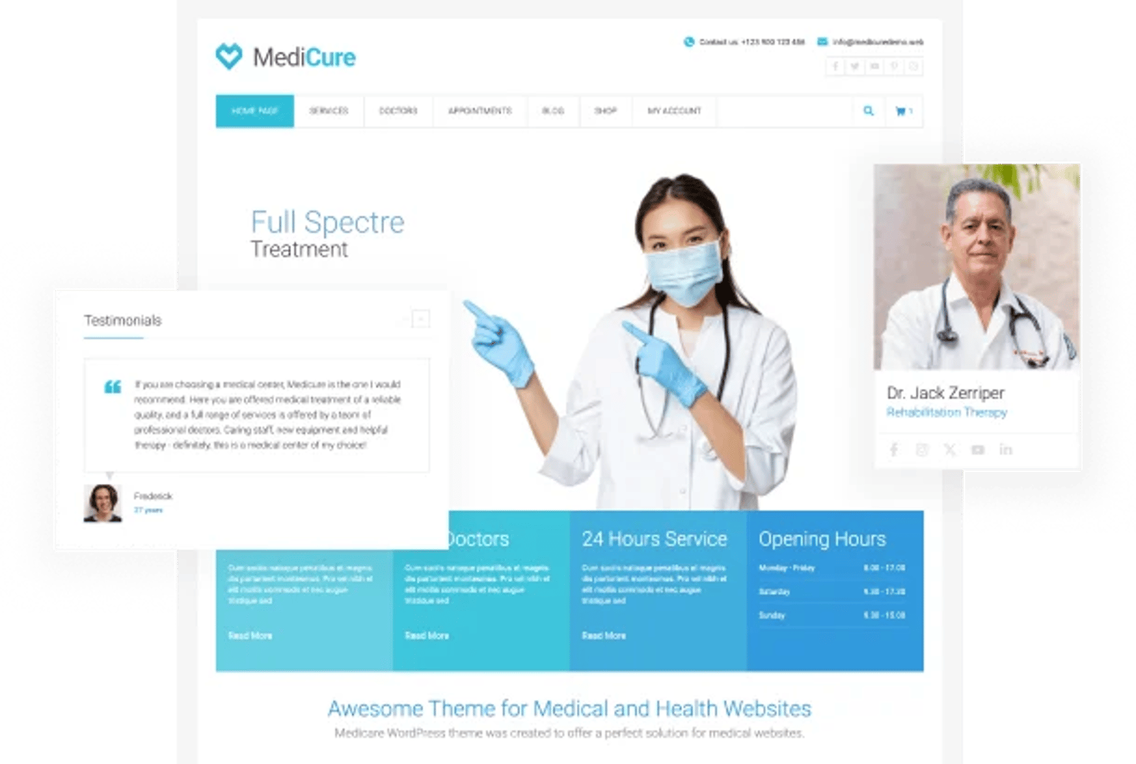 MediCure - Health & Medical WordPress Theme - The Ultimate Premade Website | CMSMasters studio