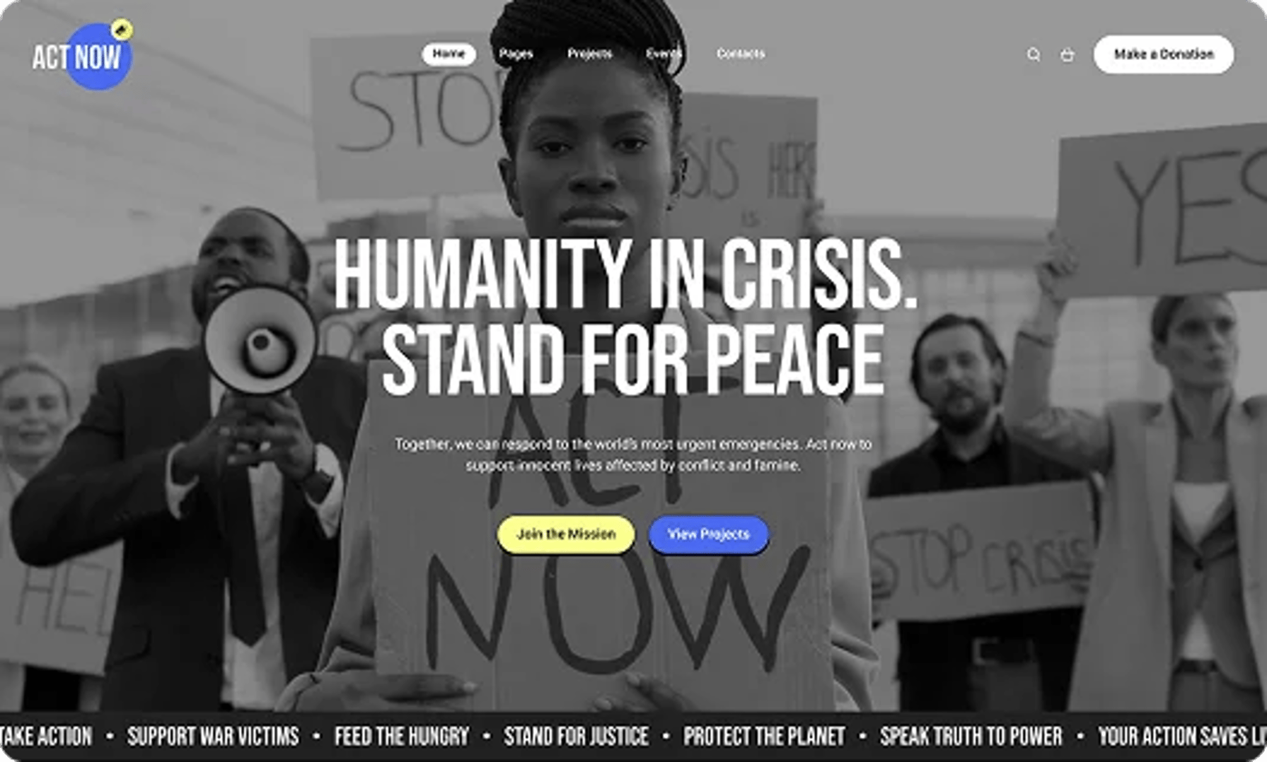 Act Now - Social Activism & NGO WordPress Theme - Crisis Response | CMSMasters studio