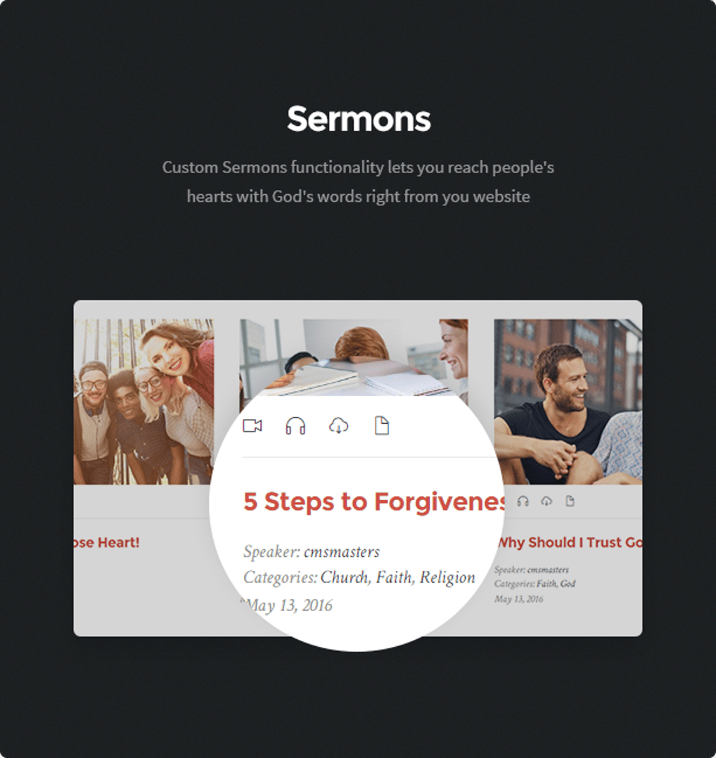 My Religion WordPress Theme - Sermons