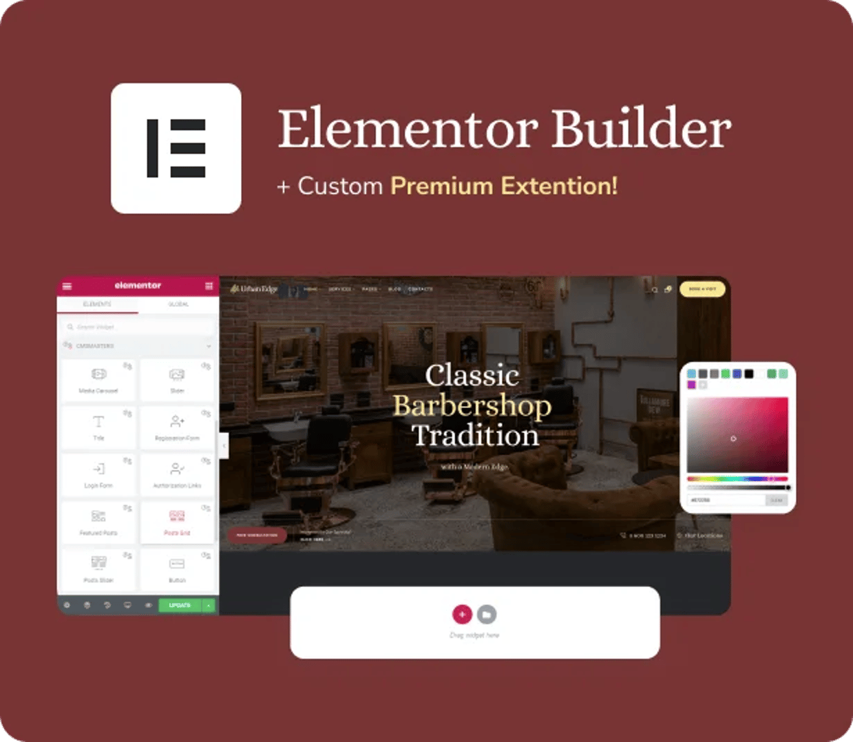 Urban Edge - Barbershop & Tattoo Studio WordPress Theme - Elementor Builder | CMSMasters studio