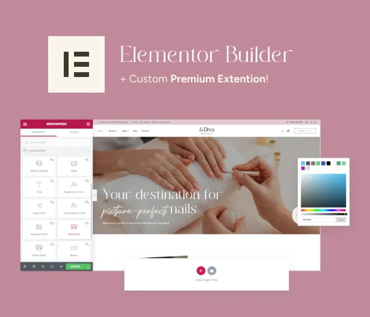 La Diva - Beauty Salon & Spa WordPress Theme - Elementor Builder | CMSMasters studio