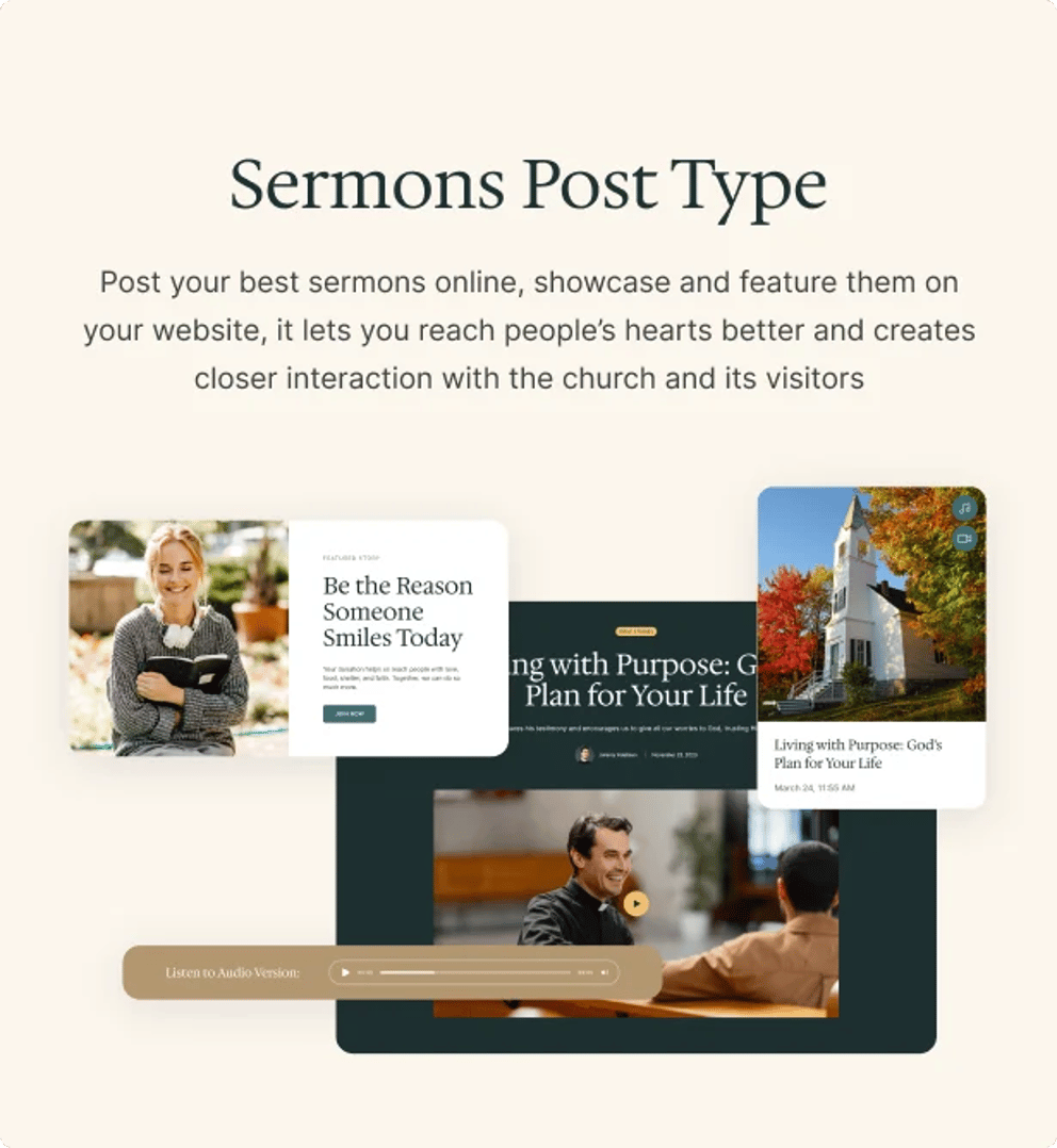 Parish Church - Religion & Charity WordPress Theme - Sermons Post Type | CMSMasters studio