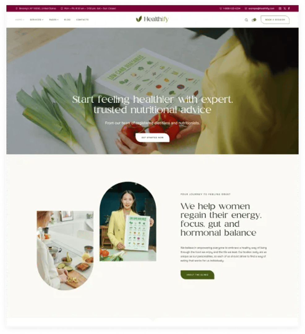 Healthify - Diet Recipes & Health Coaching WordPress Theme - Healthy Living & Wellness Blog | CMSMasters studio