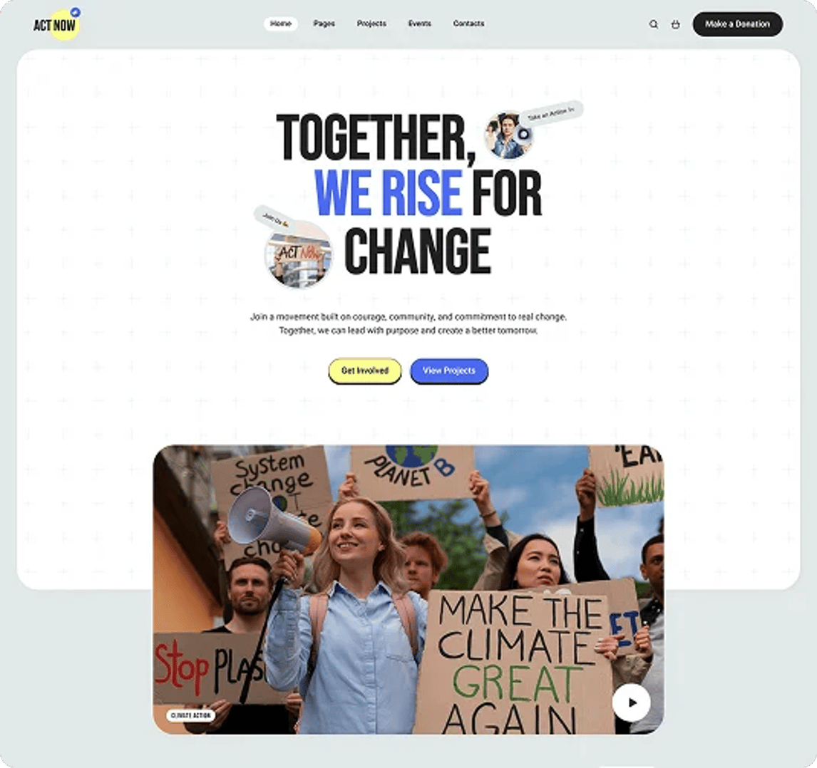 Act Now - Social Activism & NGO WordPress Theme - Social Power | CMSMasters studio