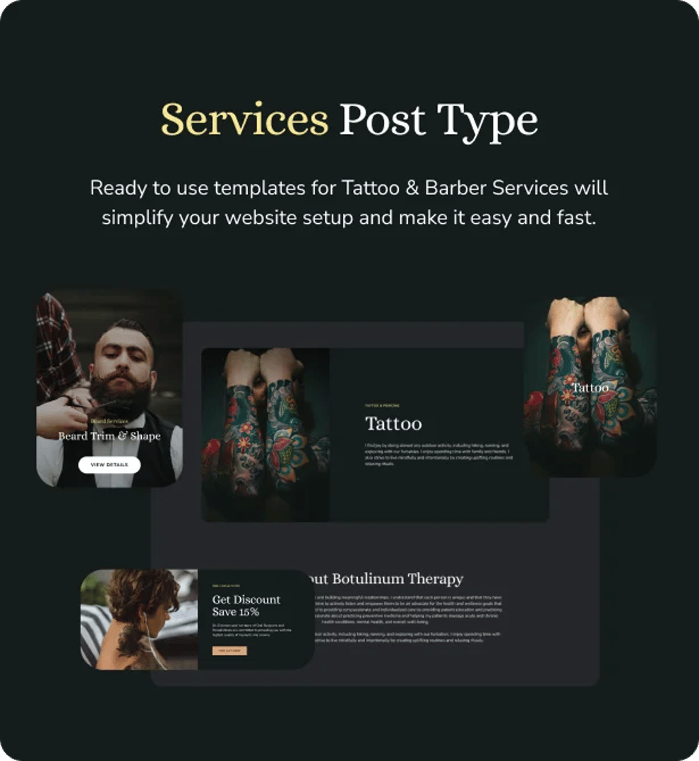 Urban Edge - Barbershop & Tattoo Studio WordPress Theme - Services Post Type | CMSMasters studio