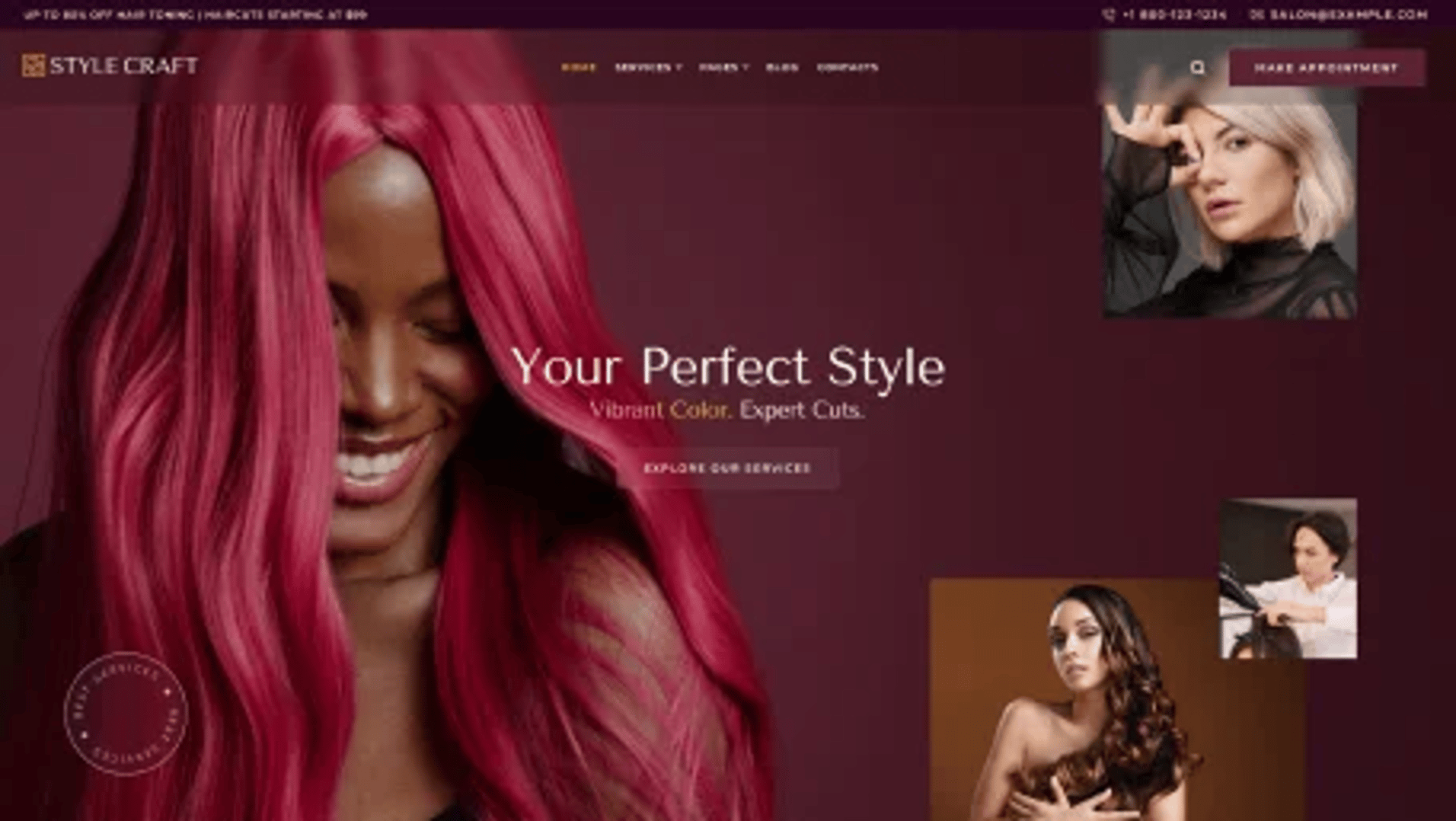 Style Craft - Hairdresser & Hair Salon WordPress Theme - Haircuts & Coloring | CMSMasters studio