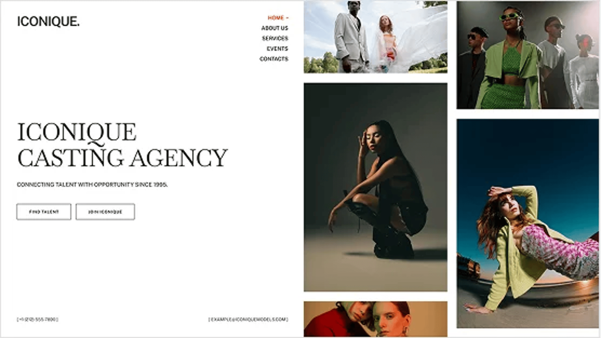Iconique - Fashion Model Agency WordPress Theme - Casting Agency | CMSMasters studio