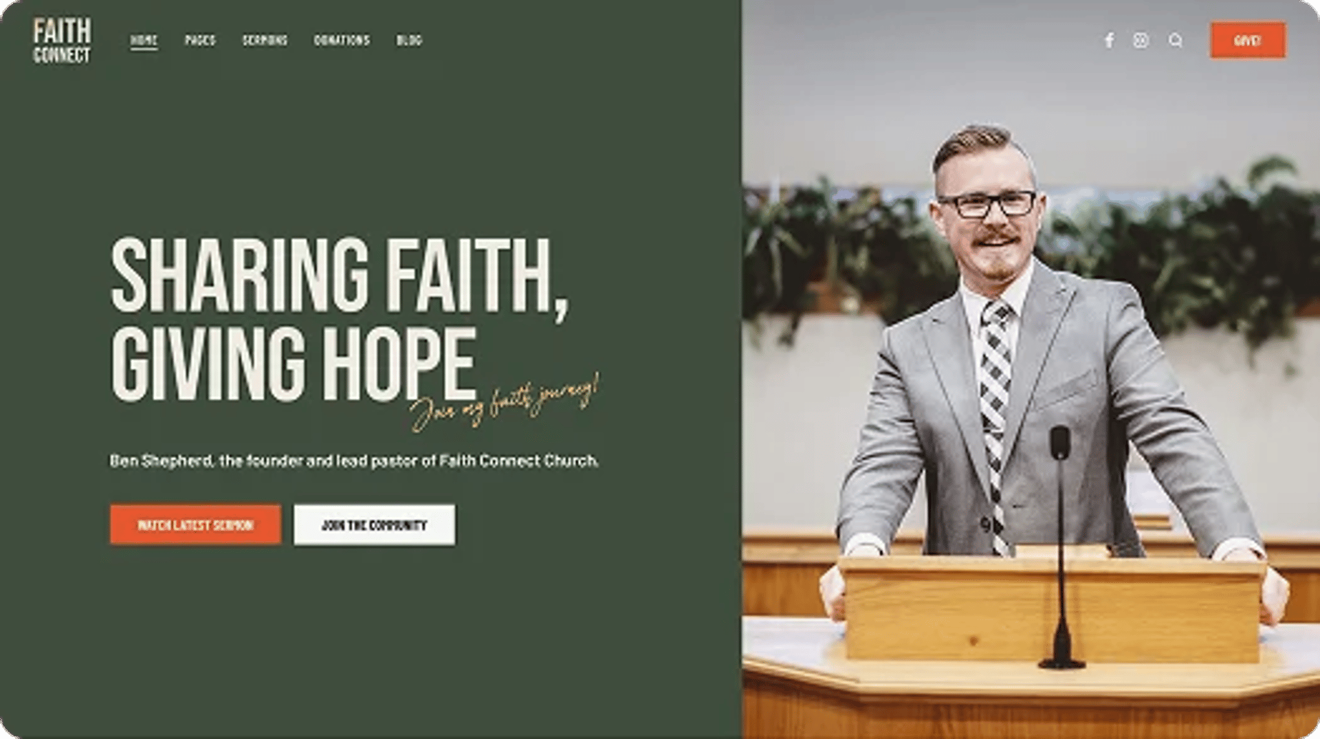 Faith Connect - Religion & Church WordPress Theme - Pastor/Preacher | CMSMasters studio
