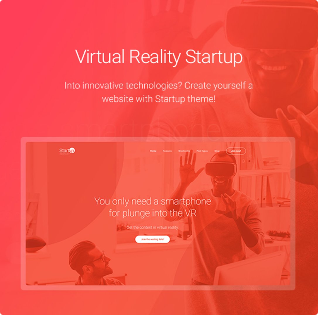 Startup Company - WordPress Theme for Business & Technology - Virtual Reality Startup