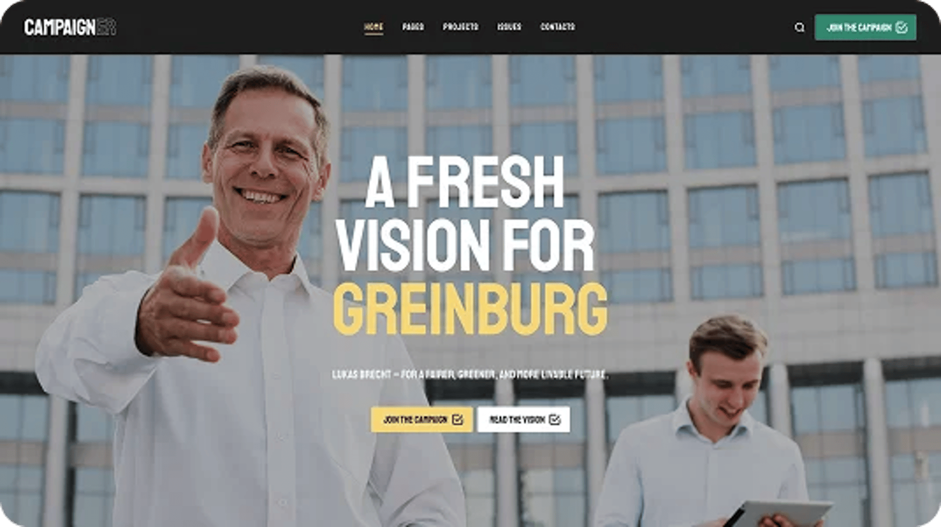Campaigner - Political Candidate & Election WordPress Theme - Political Campaign | CMSMasters studio