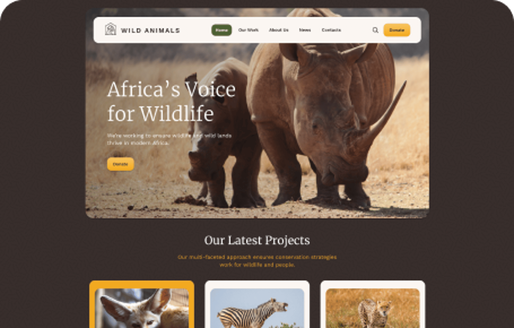 Animal Rescue - Shelter Charity WordPress Theme - Wild Animals Demo | Cmsmasters studio