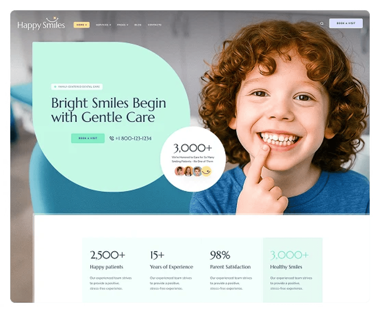 Happy Smiles - Pediatric Dental Clinic & Dentist WordPress Theme - Home One | CMSMasters studio