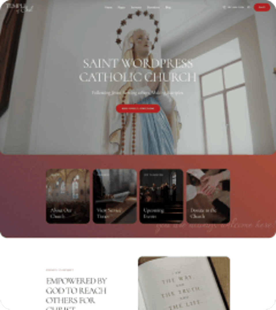 Temple of God - Religion and Church WordPress Theme - Catholic Demo | Cmsmasters studio