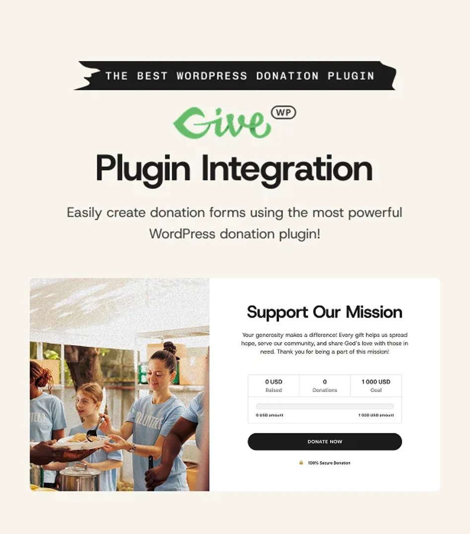Christian Mission - Religious Events & Retreats Church WordPress Theme - Give Plugin Integration | CMSMasters studio