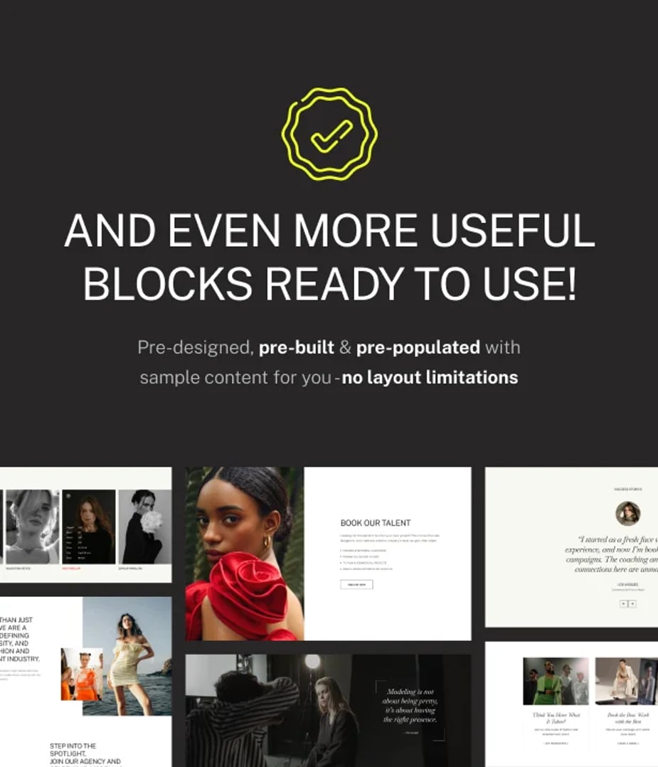 Iconique - Fashion Model Agency WordPress Theme - Useful Blocks | CMSMasters studio