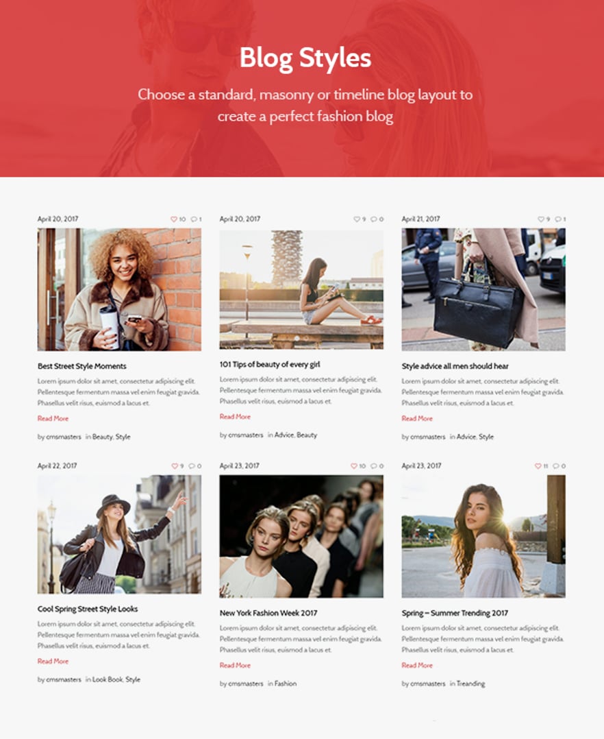 Lookbook - Fashion Store & Clothing Woocommerce Theme - Blog Styles