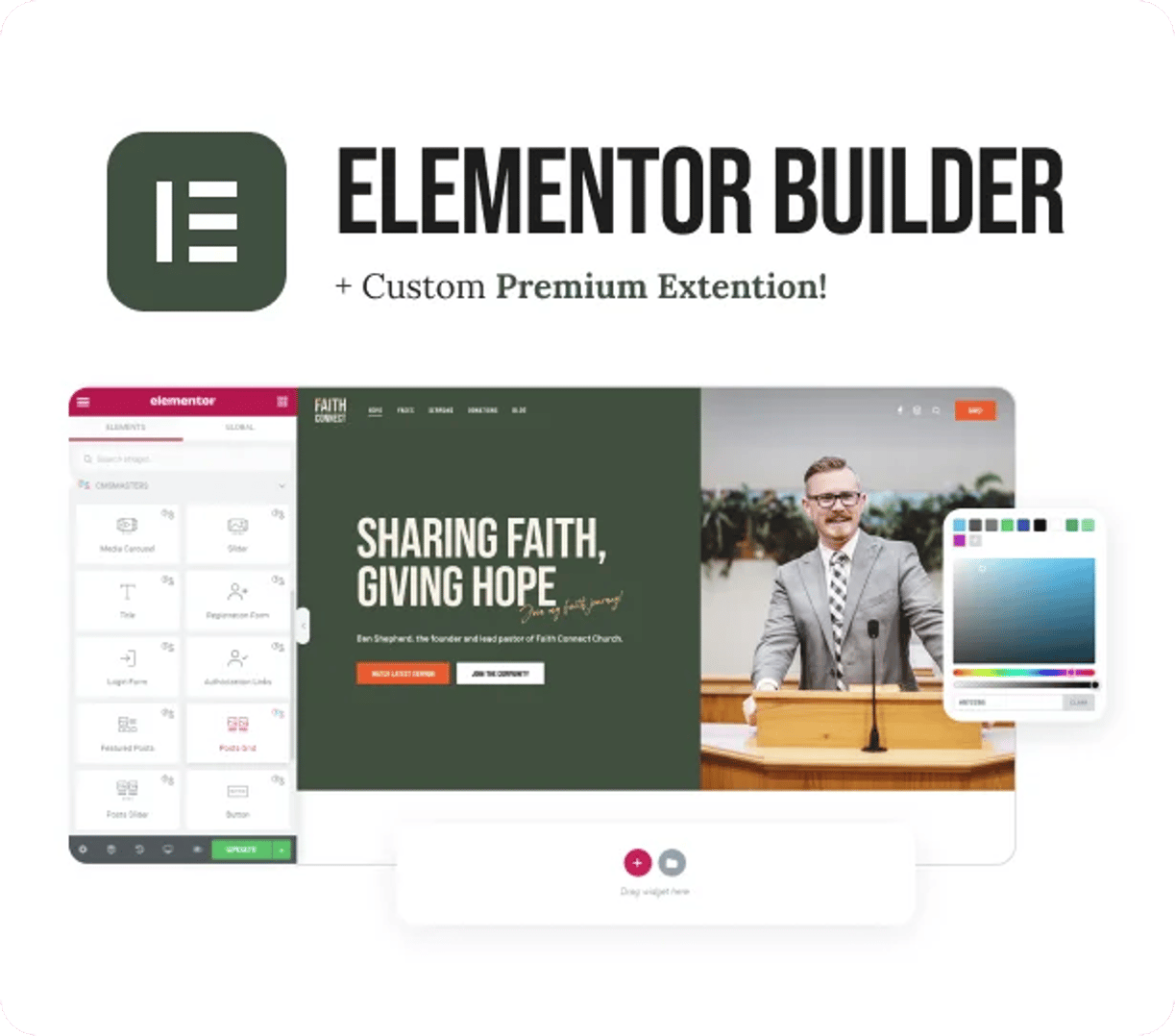 Faith Connect - Religion & Church WordPress Theme - Elementor Builder | CMSMasters studio
