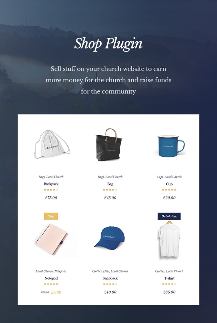 Salvation - Church & Religion WP Theme - Shop Plugin