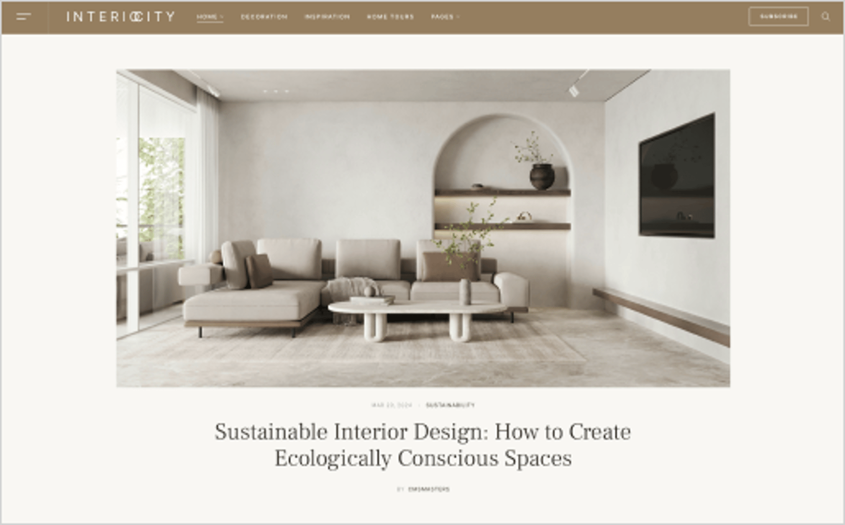Interiocity - Home Decor Blog and Interior Design Magazine WordPress Theme - Sustainable Interiors Blog | CMSMasters studio