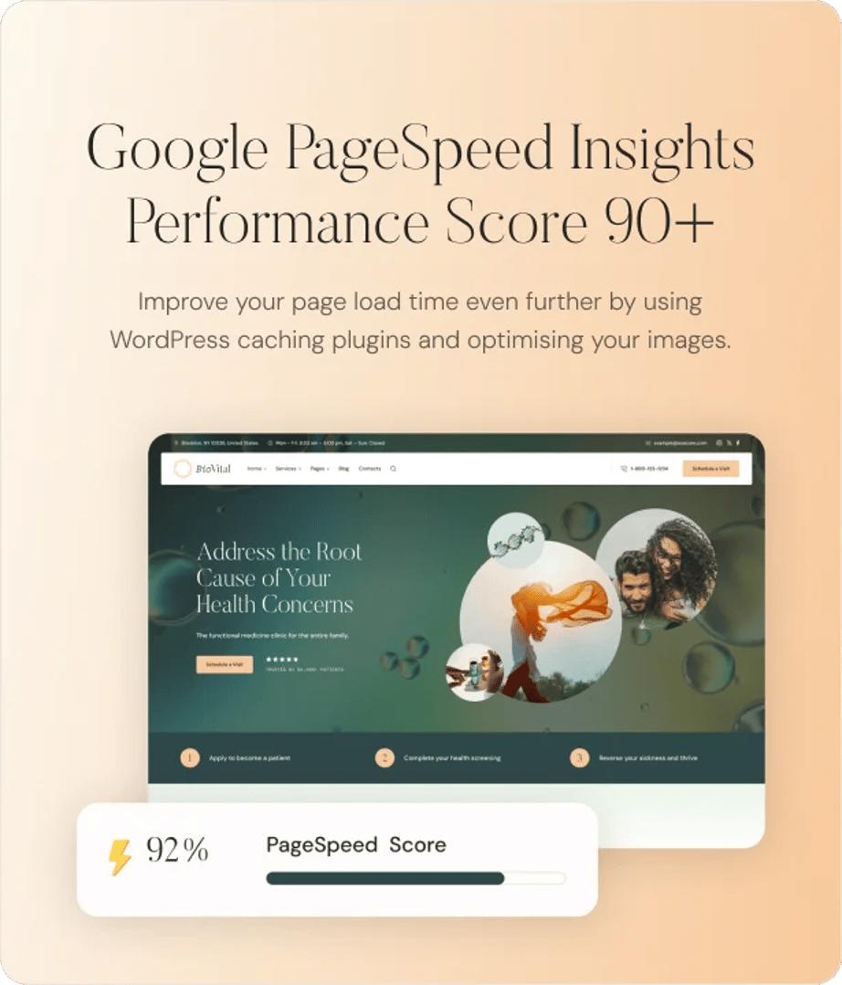 BioVital - Functional Medicine Doctor WordPress Theme - Performance Score 90+ | CMSMasters studio