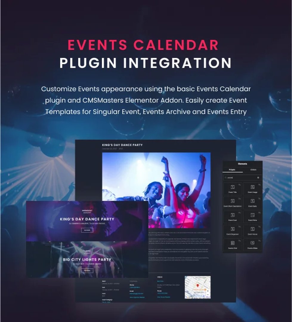 Buzz Club - Night Club, DJ & Music Festival Event WordPress Theme - Events Calendar Plugin Integration