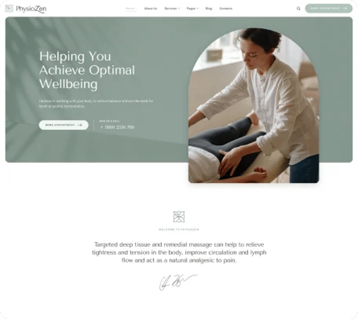 PhysioZen - Chiropractor & Physiotherapy Wellness WordPress Theme - Home Two | CMSMasters studio