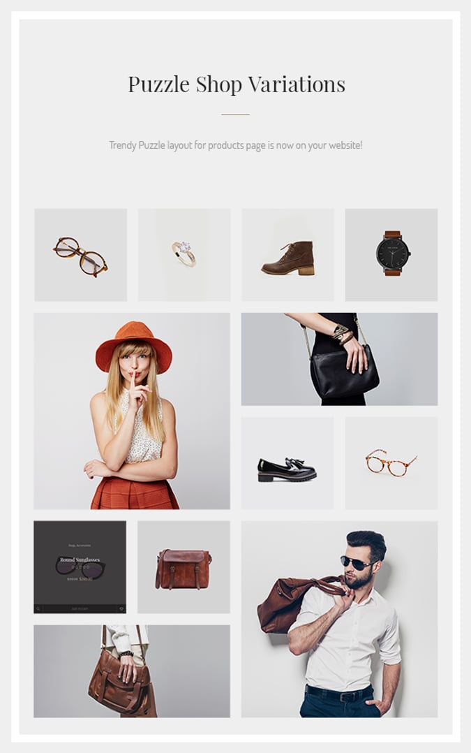 Accessories Shop – Online Store, WooCommerce & Shopping WordPress Theme - Puzzle Shop Variations