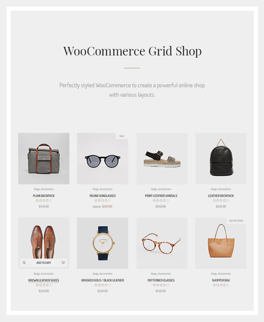 Accessories Shop – Online Store, WooCommerce & Shopping WordPress Theme - WooCommerce Grid Shop