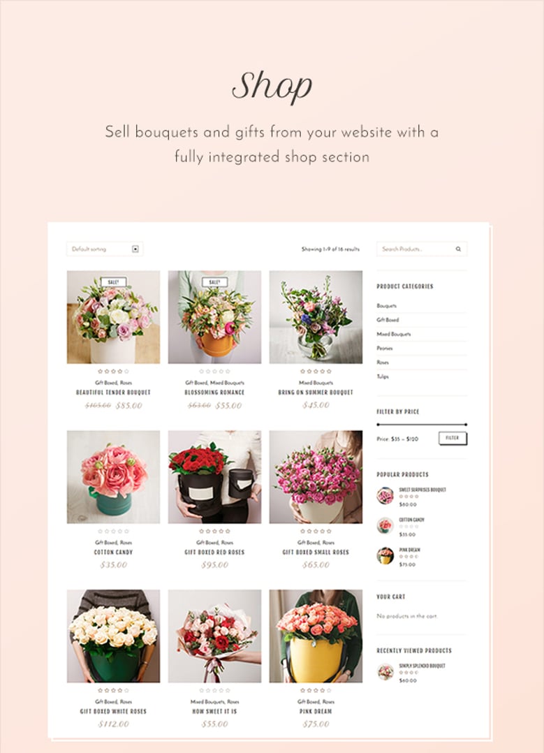 Flower Shop - Decoration Store and Floristic WordPress Theme - Shop