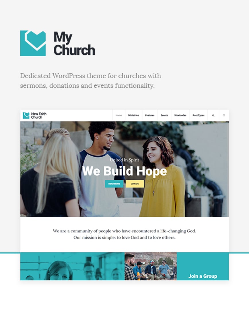 My Church - Religion WordPress Theme with Events, Donations & Sermons