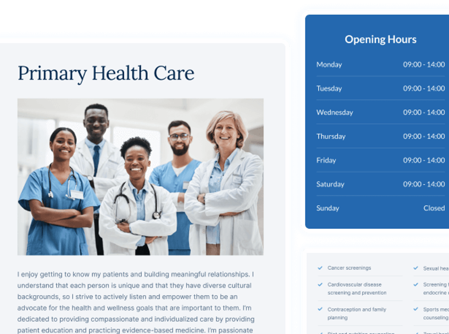 InClinic WordPress Theme - Departments & Services