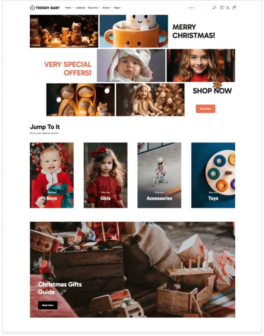Trendy Baby - Children and Kids Store WordPress Theme - Christmas Demo | cmsmasters studio