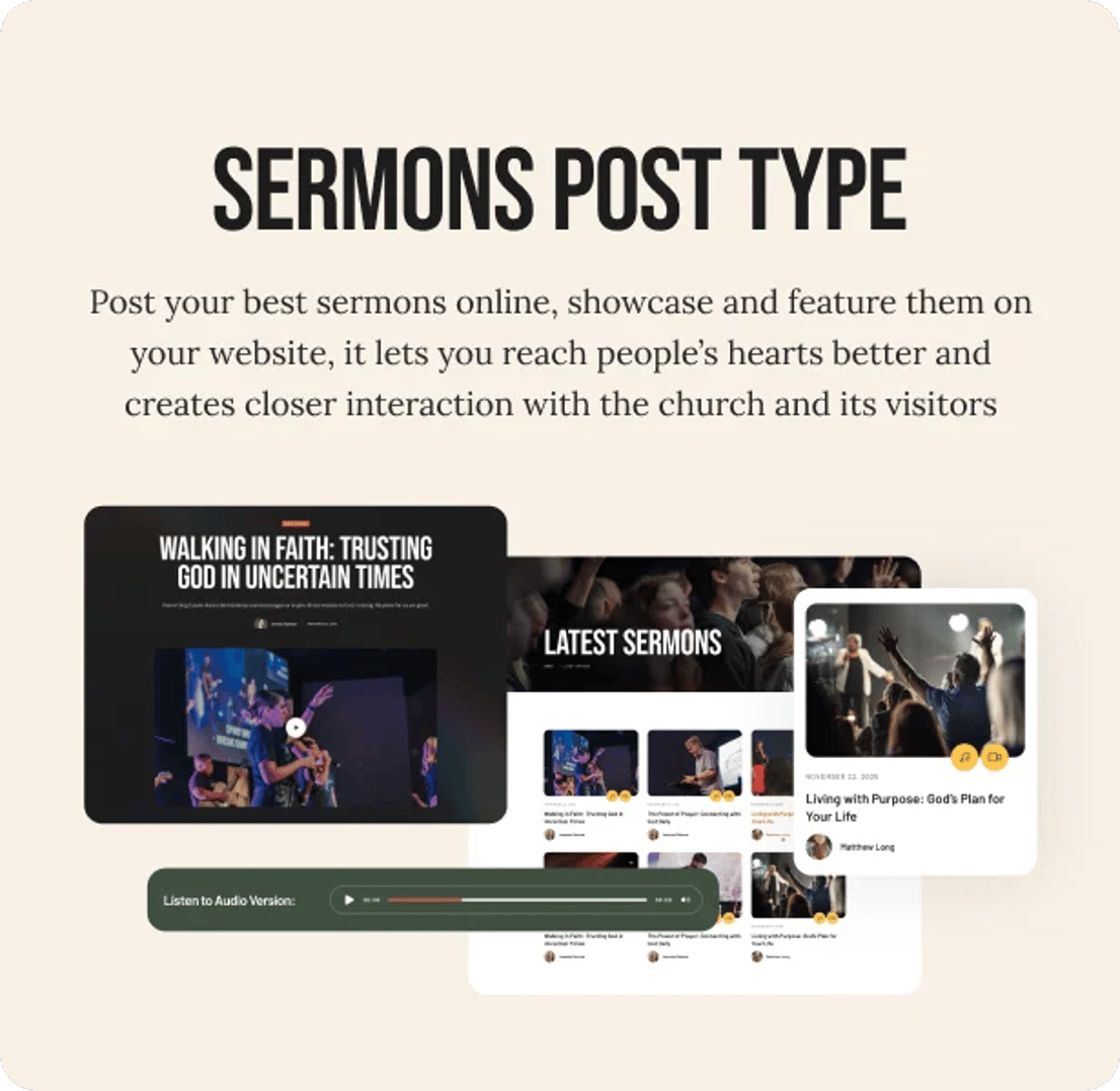 Faith Connect - Religion & Church WordPress Theme - Sermons Post Type | CMSMasters studio