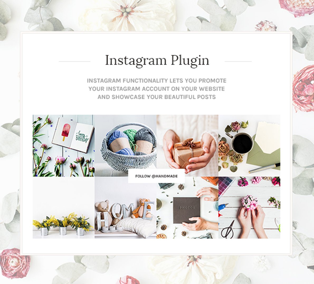 Handmade Shop – Handicraft Blog & Store Creative WordPress Theme - Instagram Plugin