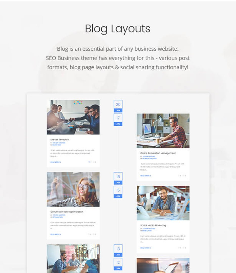 SEO Business WordPress Theme - Blog Layouts | Cmsmasters Studio