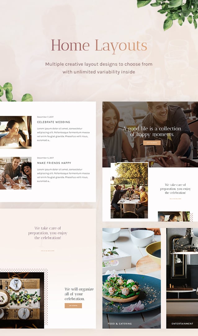 Amigos - Party & Celebration Event Agency - Home Layouts | Cmsmasters studio