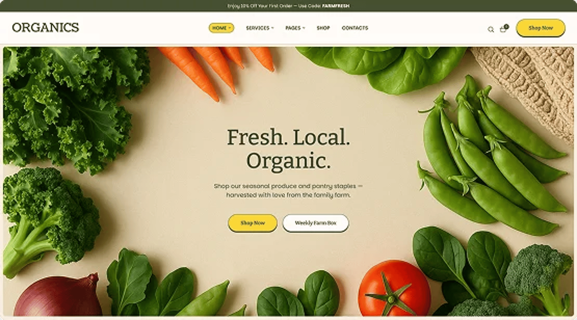 Organics - Agriculture & Food Farm WordPress Theme - Organic Food Store | CMSMasters studio