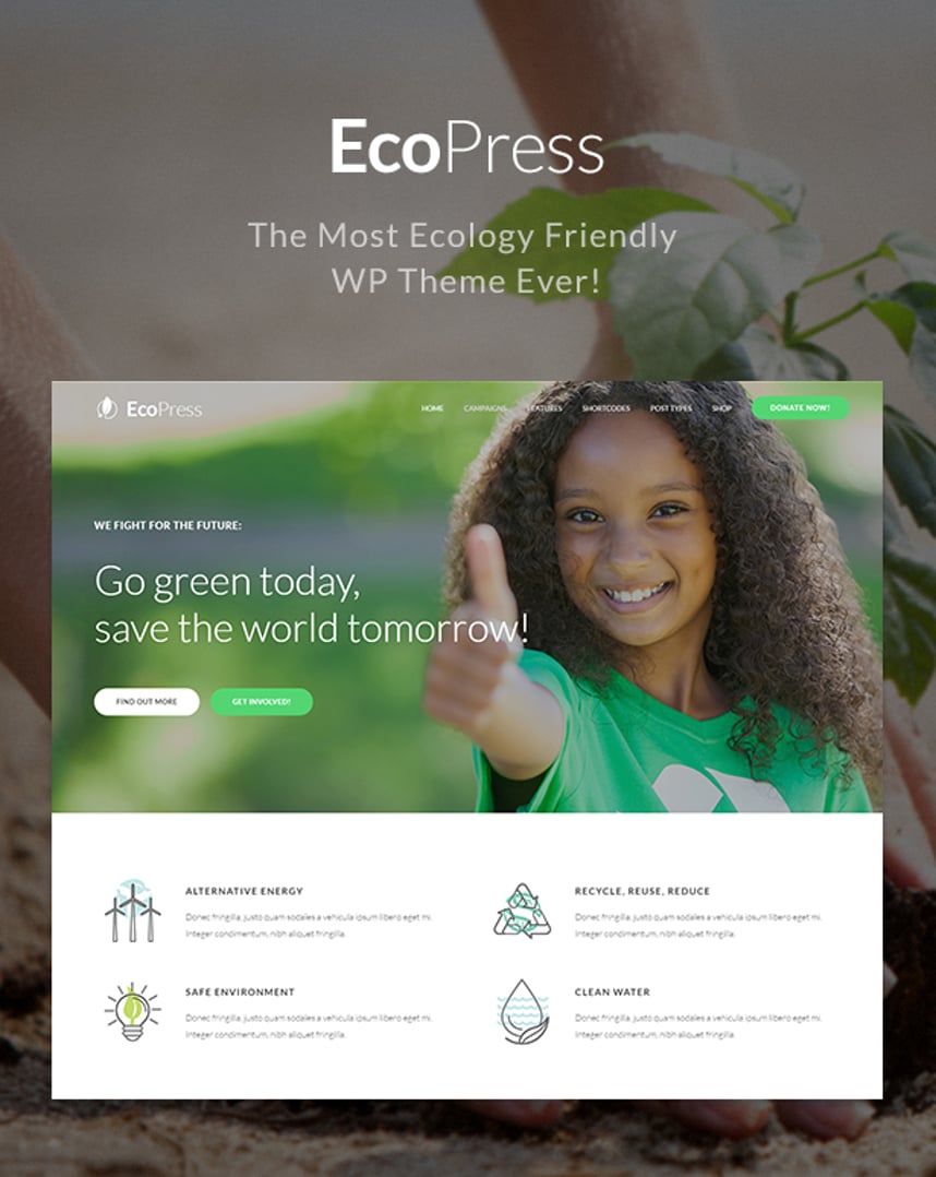 Eco Press - Nature, Ecology & NGO WordPress Theme