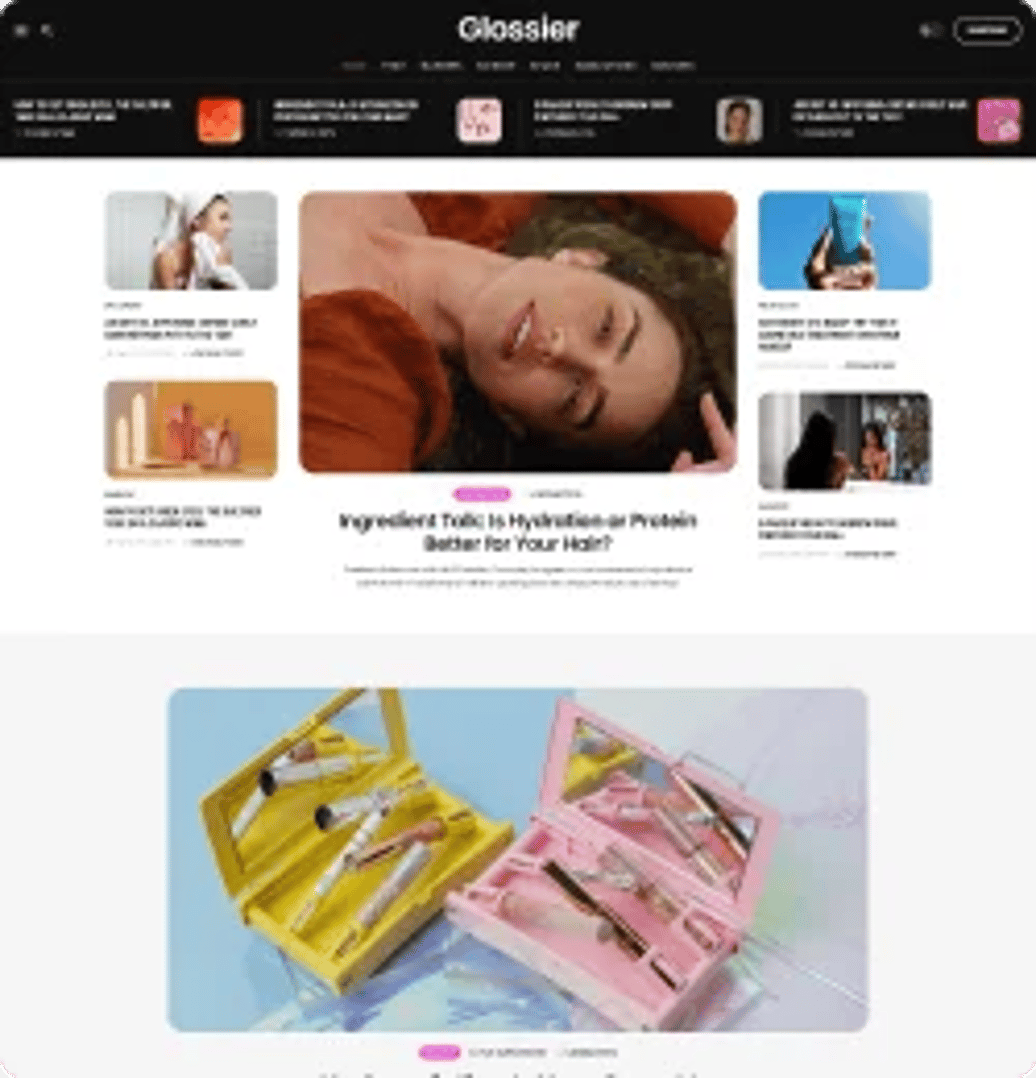 Glossier - News & Viral Magazine WordPress Theme - Beauty Demo | Cmsmasters studio