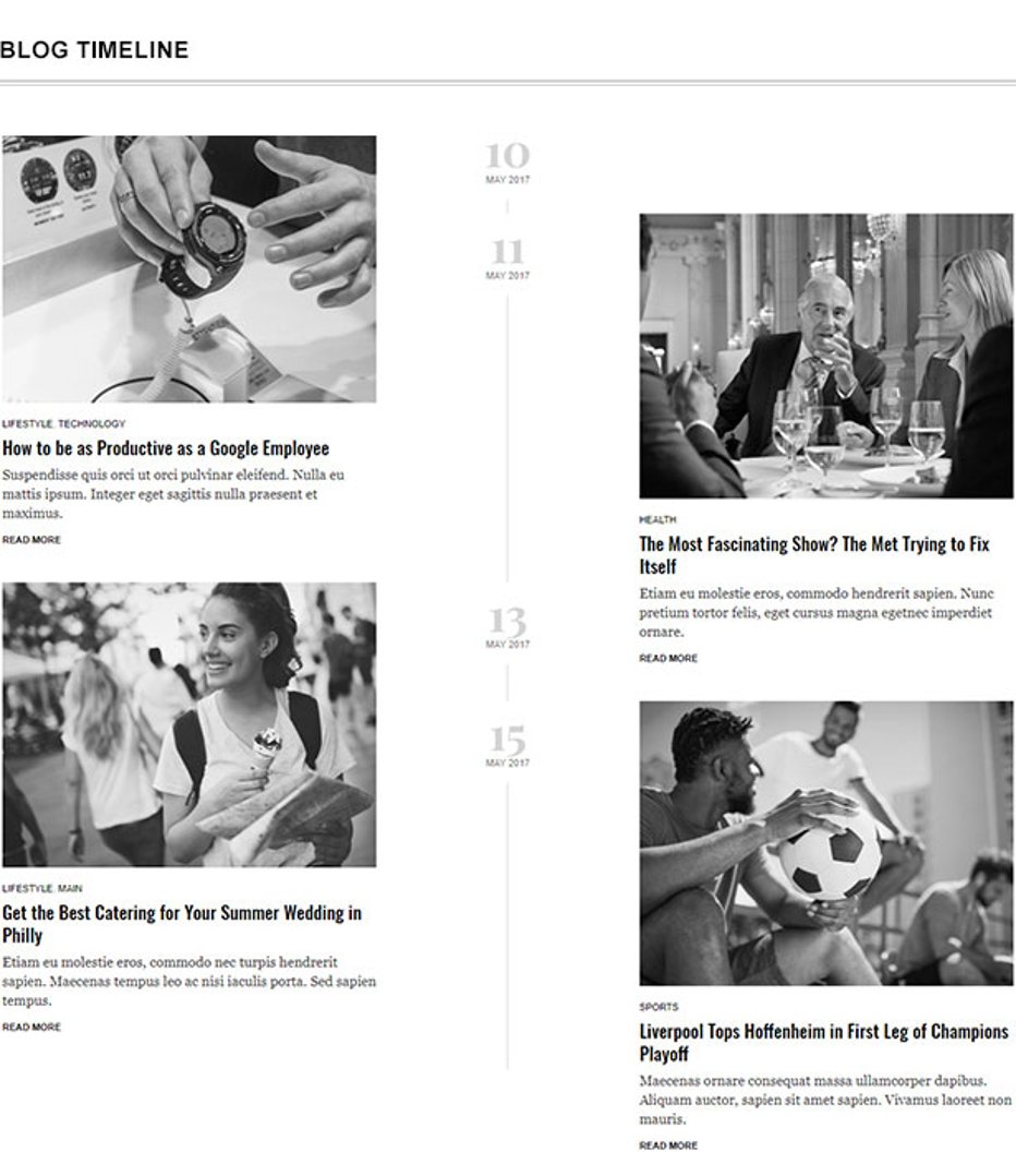 The Newspaper - Magazine Editorial WordPress Theme - Blog Timeline