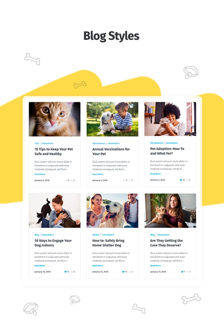 Whiskers - Pet and Vet WordPress Theme - Blog Styles | Cmsmasters studio