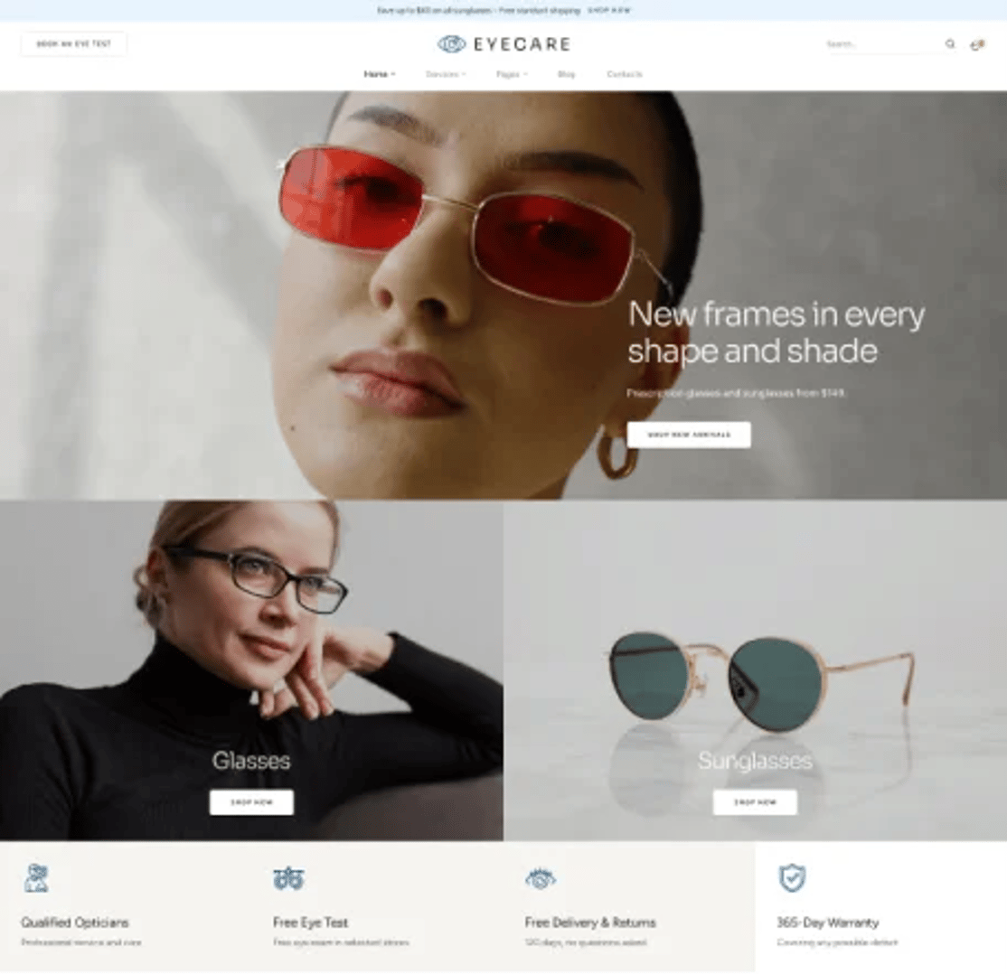 Eye Care - Eye Clinic & Family Optometrist WordPress Theme - Optic Store | CMSMasters studio
