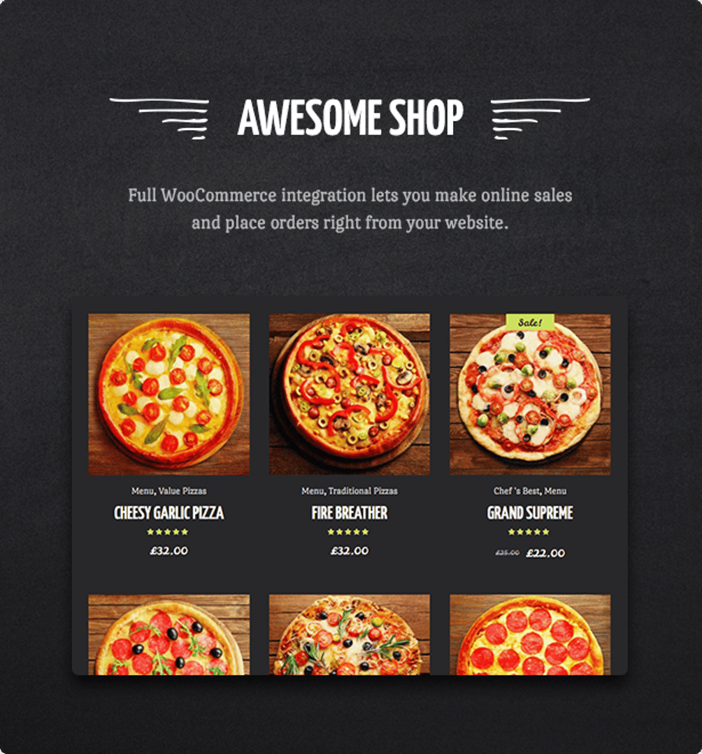 Pizza Restaurant - Fast Food & Restaurant WordPress Theme - Awesome Shop
