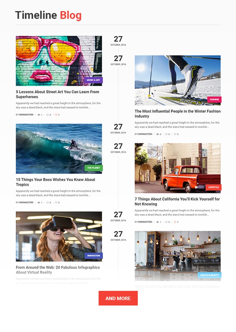 Top Magazine - Blog and News WordPress Theme - Timeline Blog