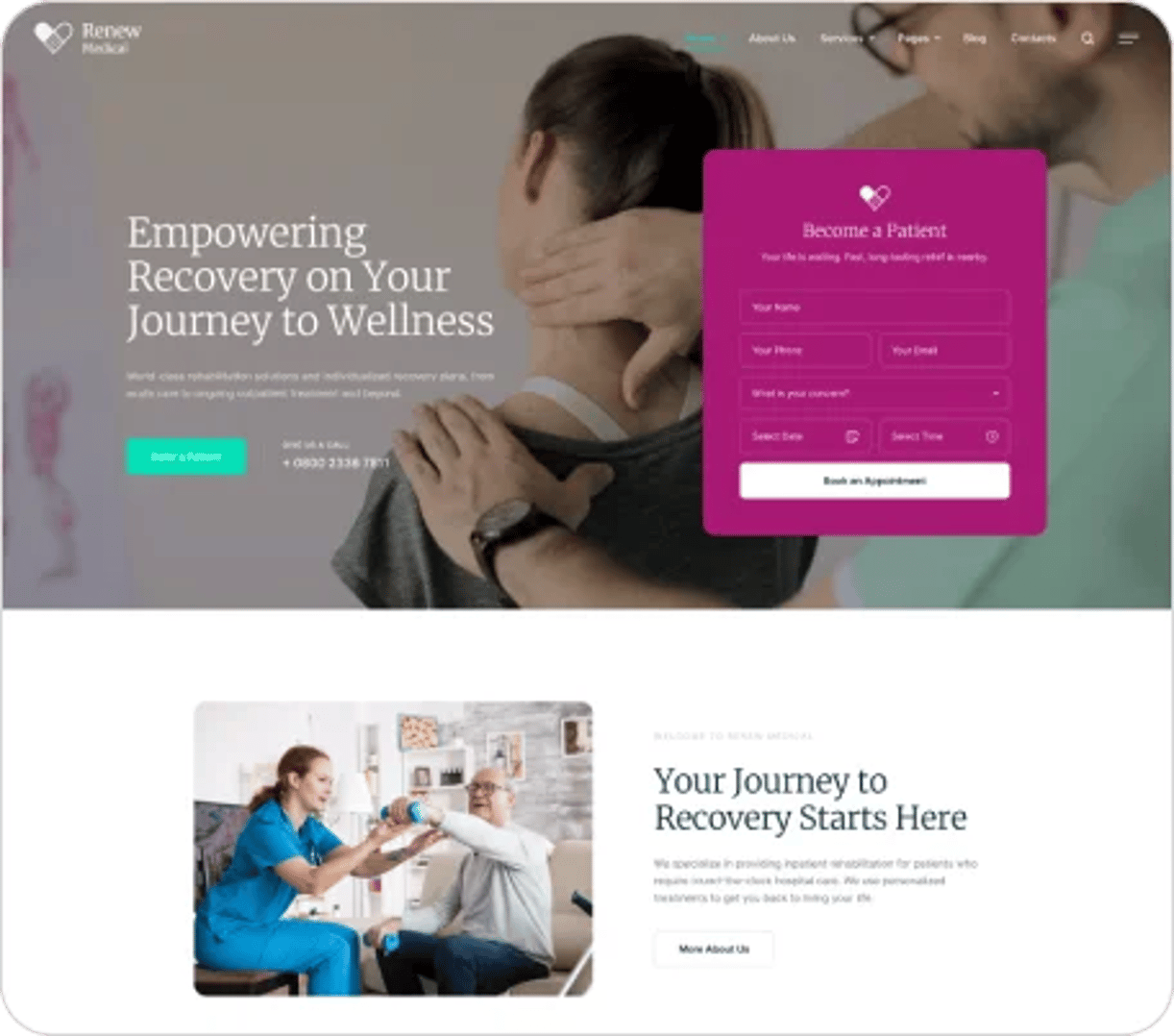 Renew Medical - Physiotherapy & Rehabilitation Clinic Medical WordPress Theme - Home Three | CMSMasters studio